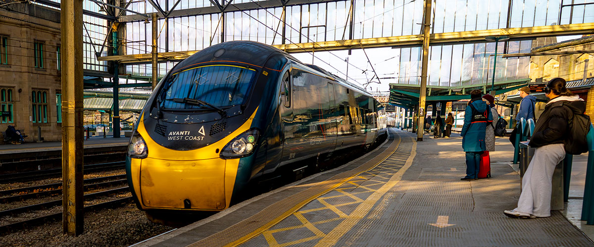 Avanti train in Carlisle Railway Station