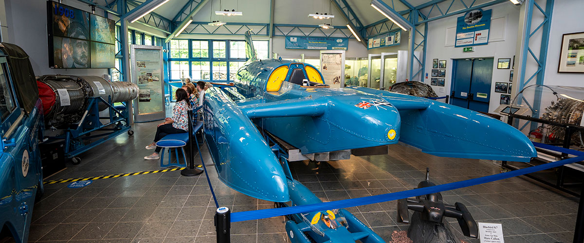 Bluebird at The Ruskin Museum, Coniston