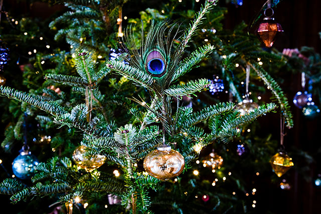 Close up of Christmas tree at Blackwell – the Arts & Craft house