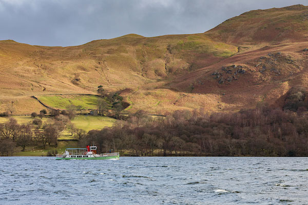 Ullswater steamers from the lake shore
