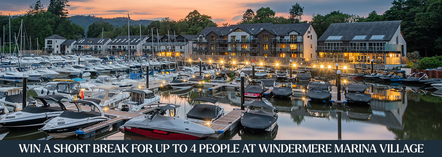 Win a Short Break for up to 4 people at Windermere Marina Village
