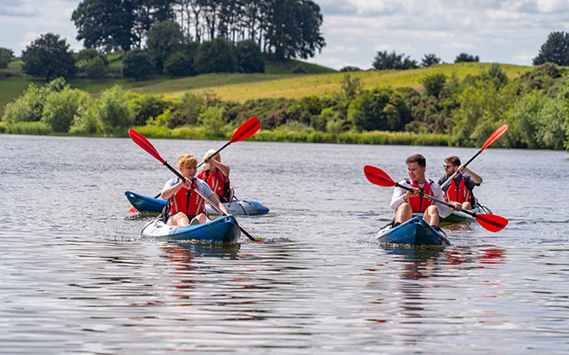 Outdoor adventure in Cumbria - Kayaking on Talkin Tarn