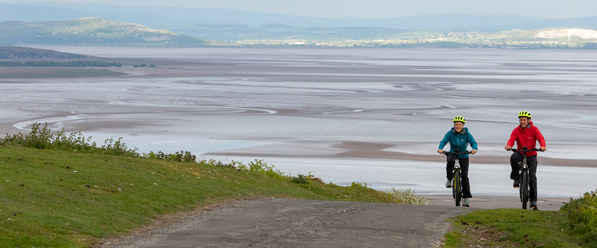 Enjoying great views on the Bay Cycle Way