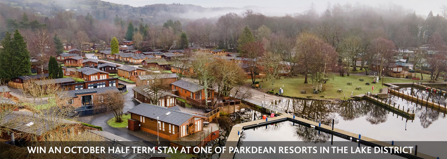 Win an October Half Term stay at one of Parkdean Resorts in the Lake District