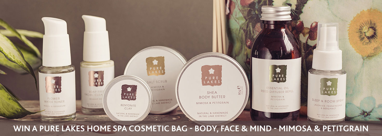 Win A Pure Lakes Home Spa Cosmetic Bag - Body, Face & Mind - Mimosa & Petitgrain