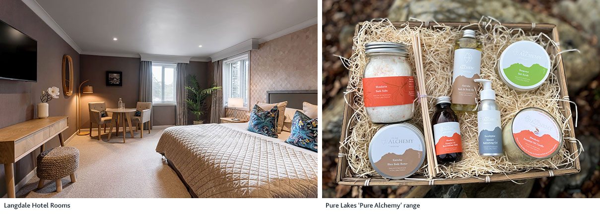 The Langdale Hotel & Spa rooms and Pure Lake 'Pure Alchemy' range