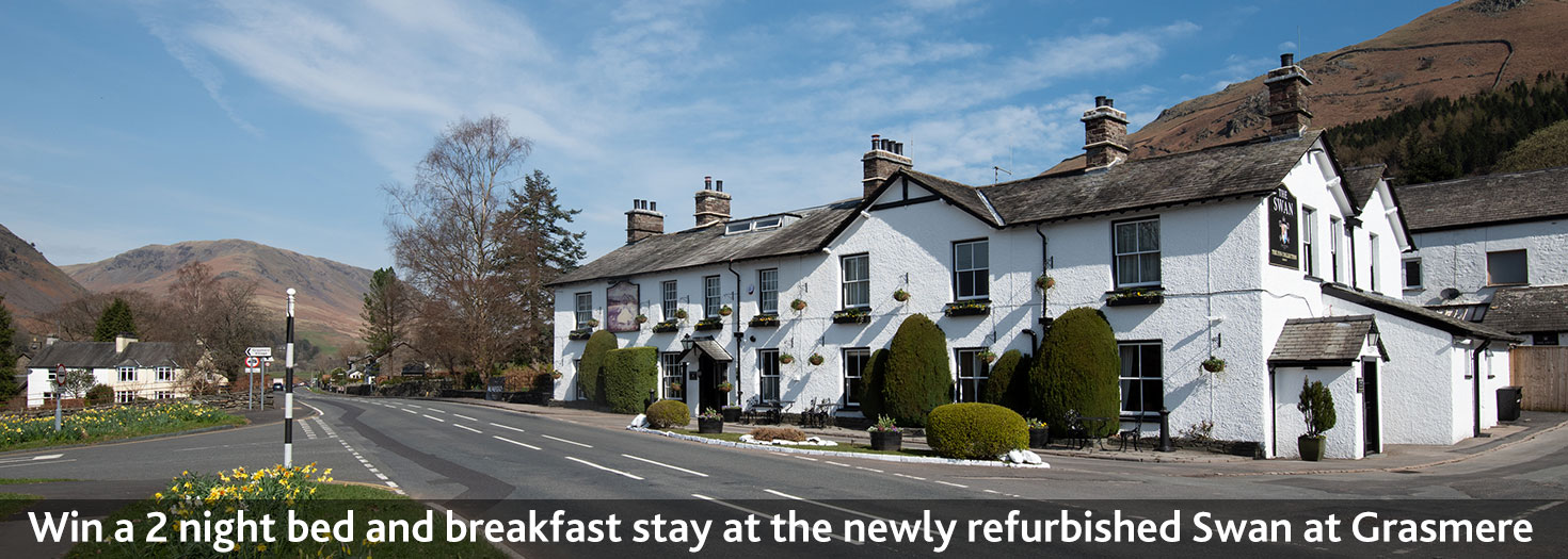 Win a 2 night bed and breakfast stay at the newly refurbished Swan at Grasmere