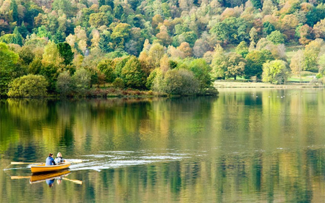 Rowing a boat on Grasmere
