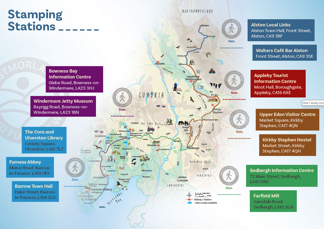 Westmorland and Furness Way - Passport Stamping Stations