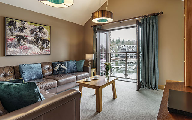 Inside the apartment at Windermere Marina Village